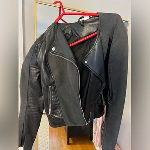 Faux leather jacket from h&m